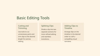 Video Editing Basics and the Different Things | PPTX
