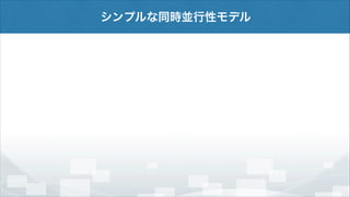 シンプルな同時並行性モデル

 
