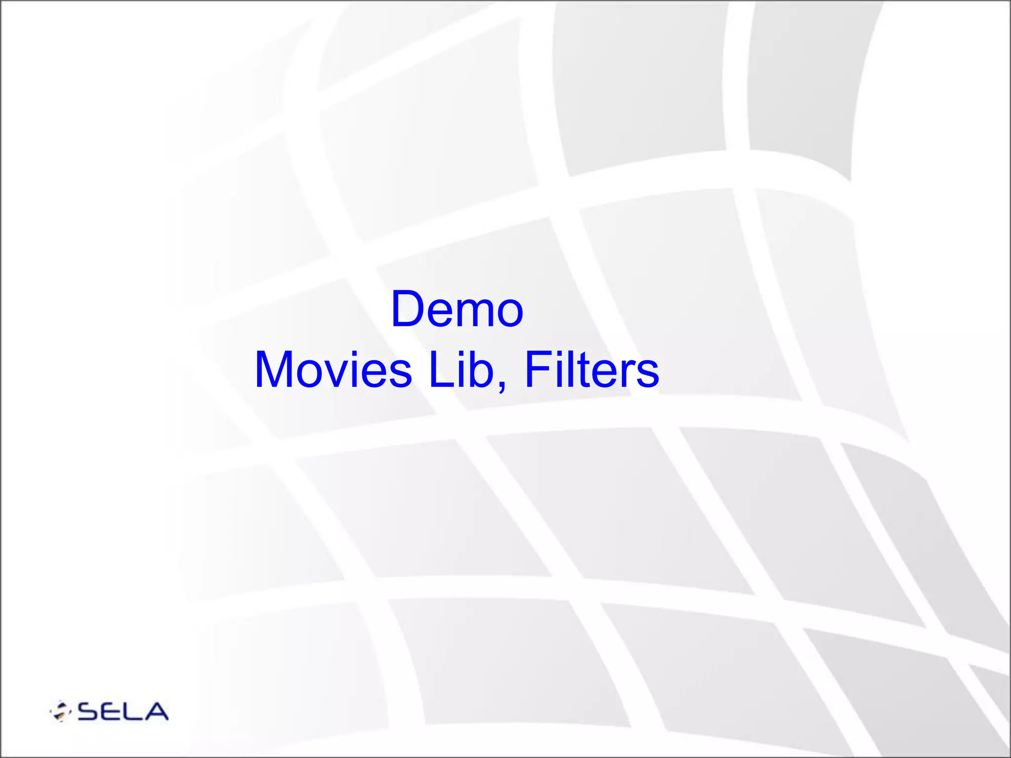 Demo Movies Lib, Filters 