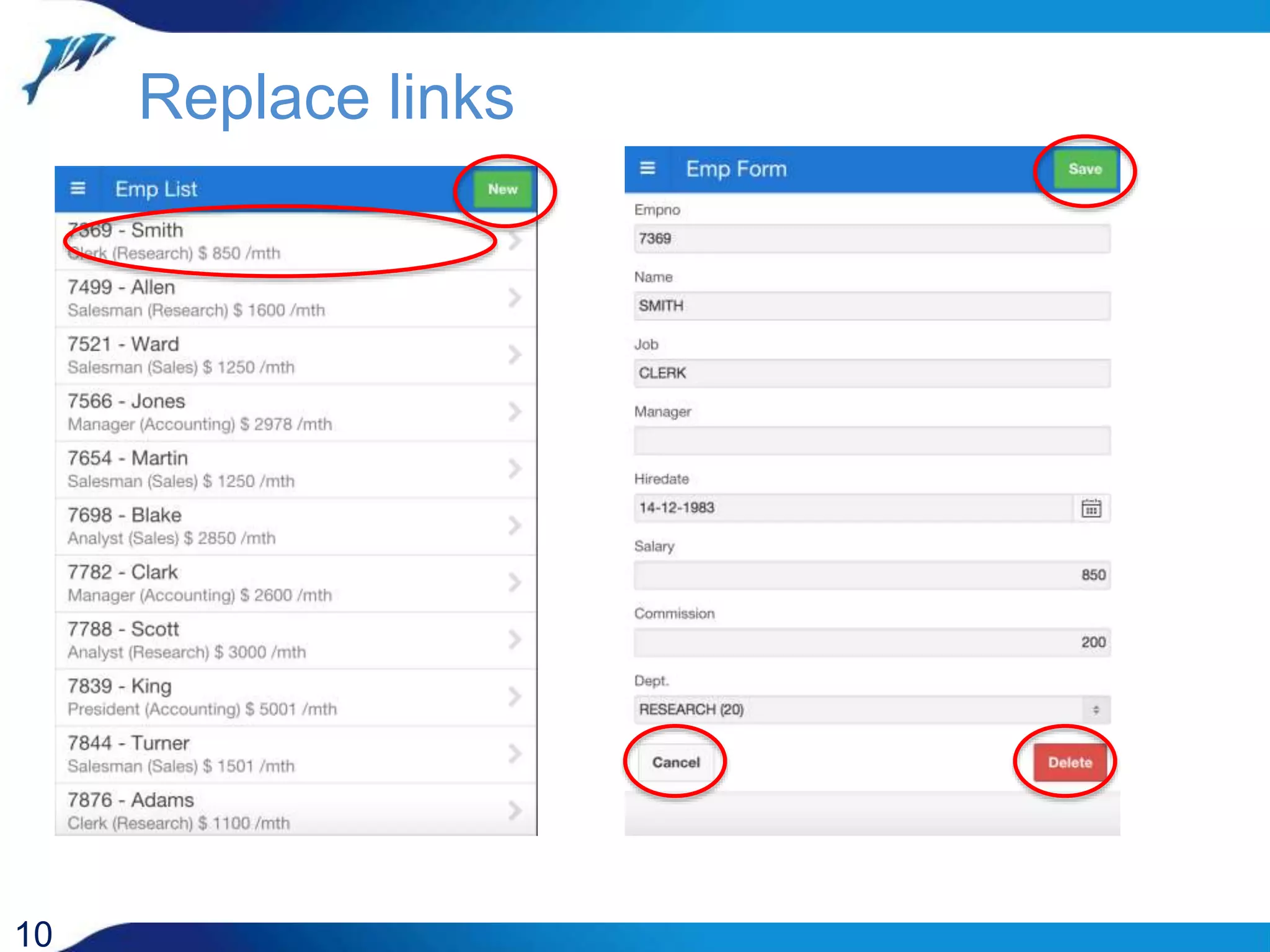10 Replace links 