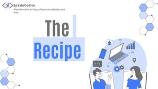 The
Recipe
We believe that writing software should be fun and
easy
 