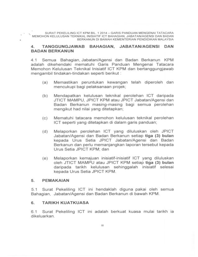 Sp Bil12014 Tatacara Pohon Kelulusan Teknikal Inisiatif Ict