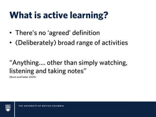 The what, why and how of evidence-based teaching and active learning | PDF