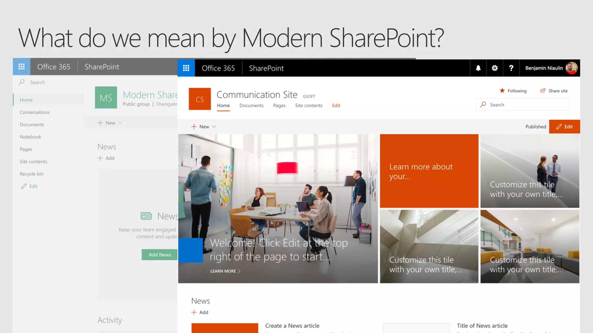 What do we mean by Modern SharePoint?
 