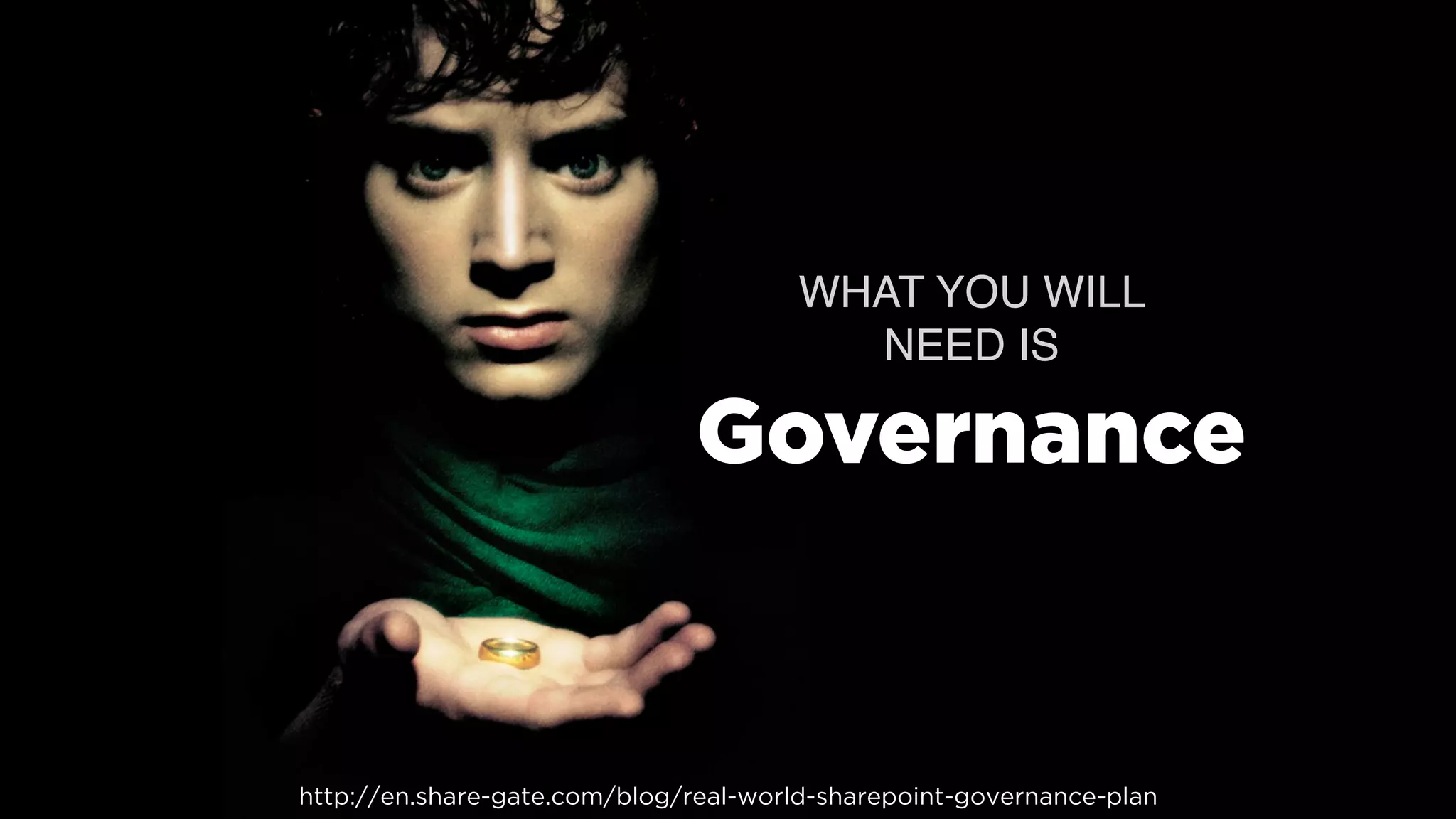 Governance
WHAT YOU WILL
NEED IS
http://en.share-gate.com/blog/real-world-sharepoint-governance-plan
 