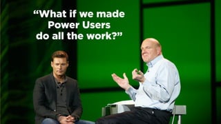 “What if we made
Power Users
do all the work?”
 