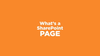 What’s a
SharePoint
PAGE
 