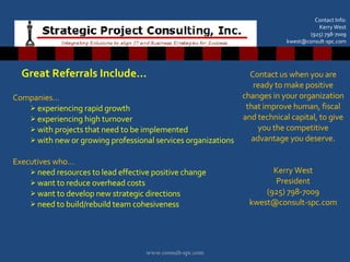 Strategic Project Consulting Overview | PPT