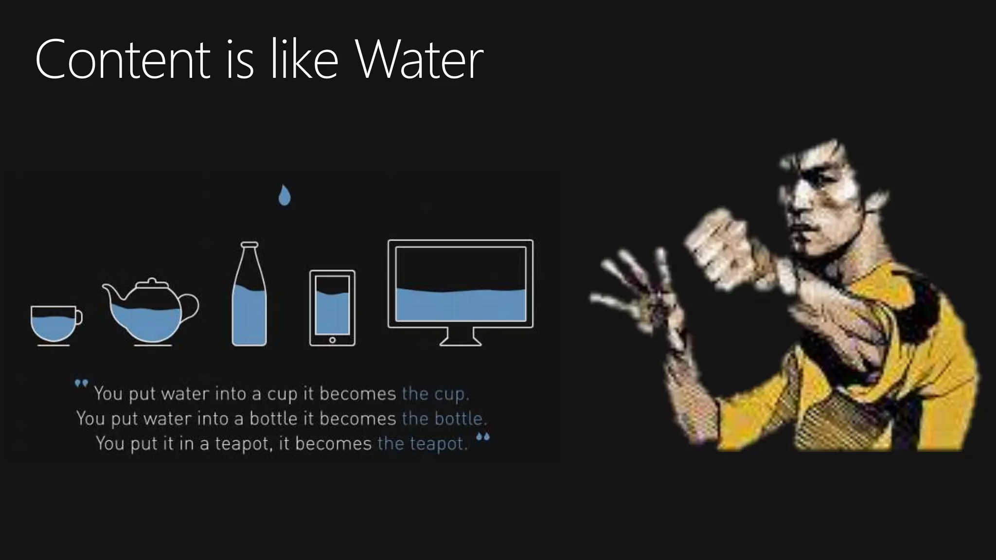 Content is like Water

 