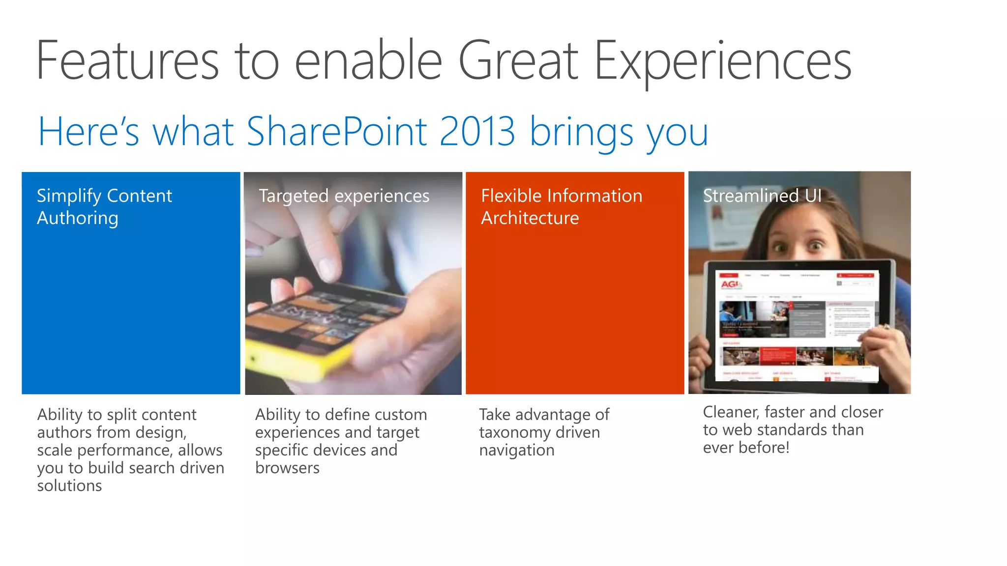 Targeted experiences

 