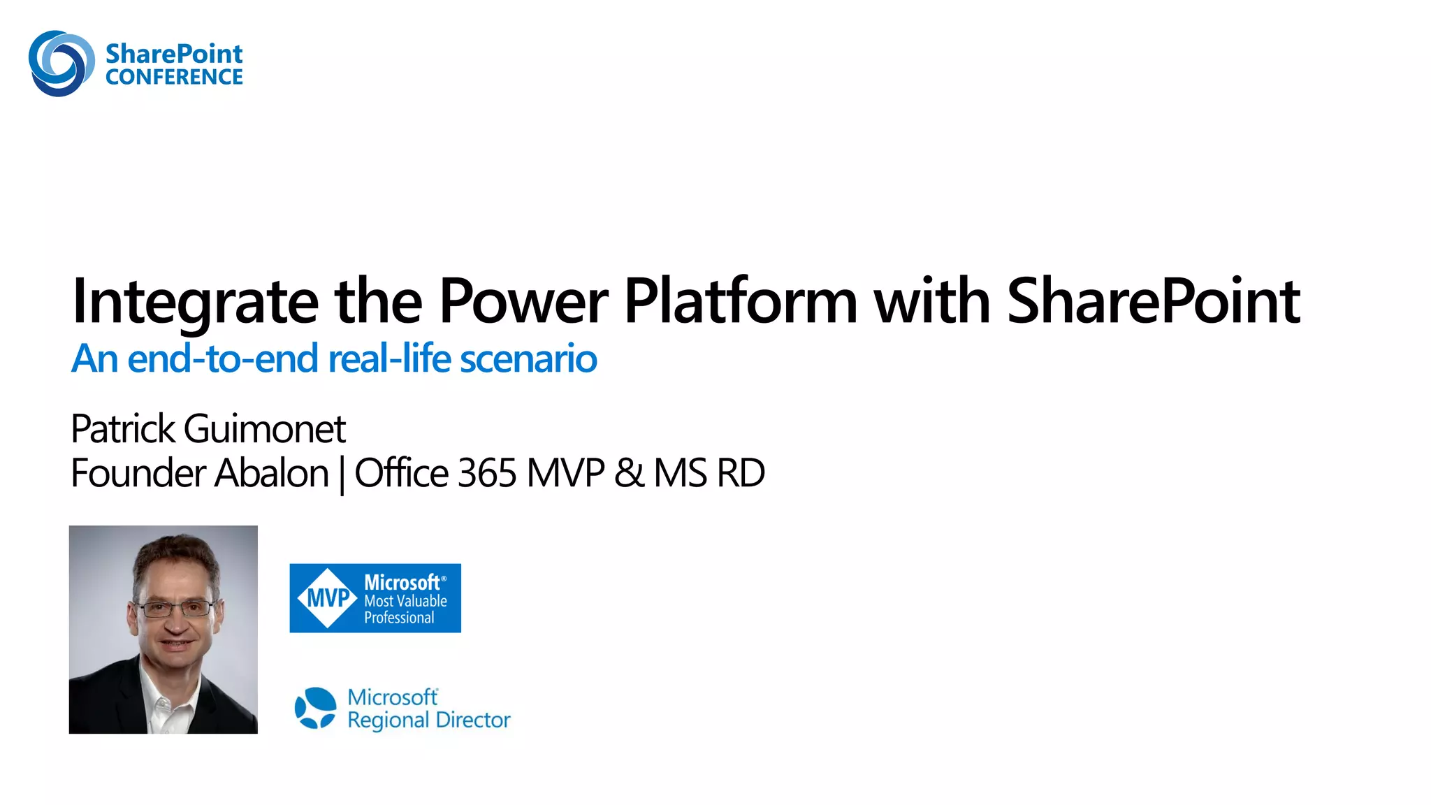 An end-to-end real-life scenario
 