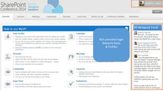 Rich persisted login
Network feeds
& Profiles
 