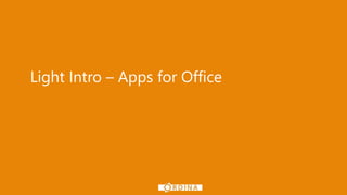 Light Intro – Apps for Office