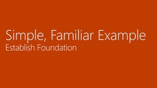 Simple, Familiar ExampleEstablish Foundation  