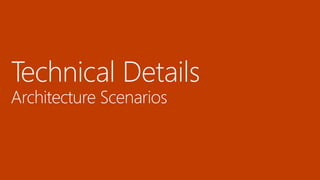Technical DetailsArchitecture Scenarios  