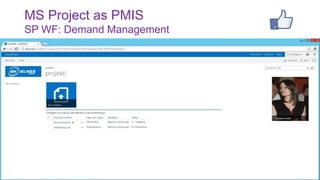 MS Project as PMIS
SP WF: Demand Management

21

 