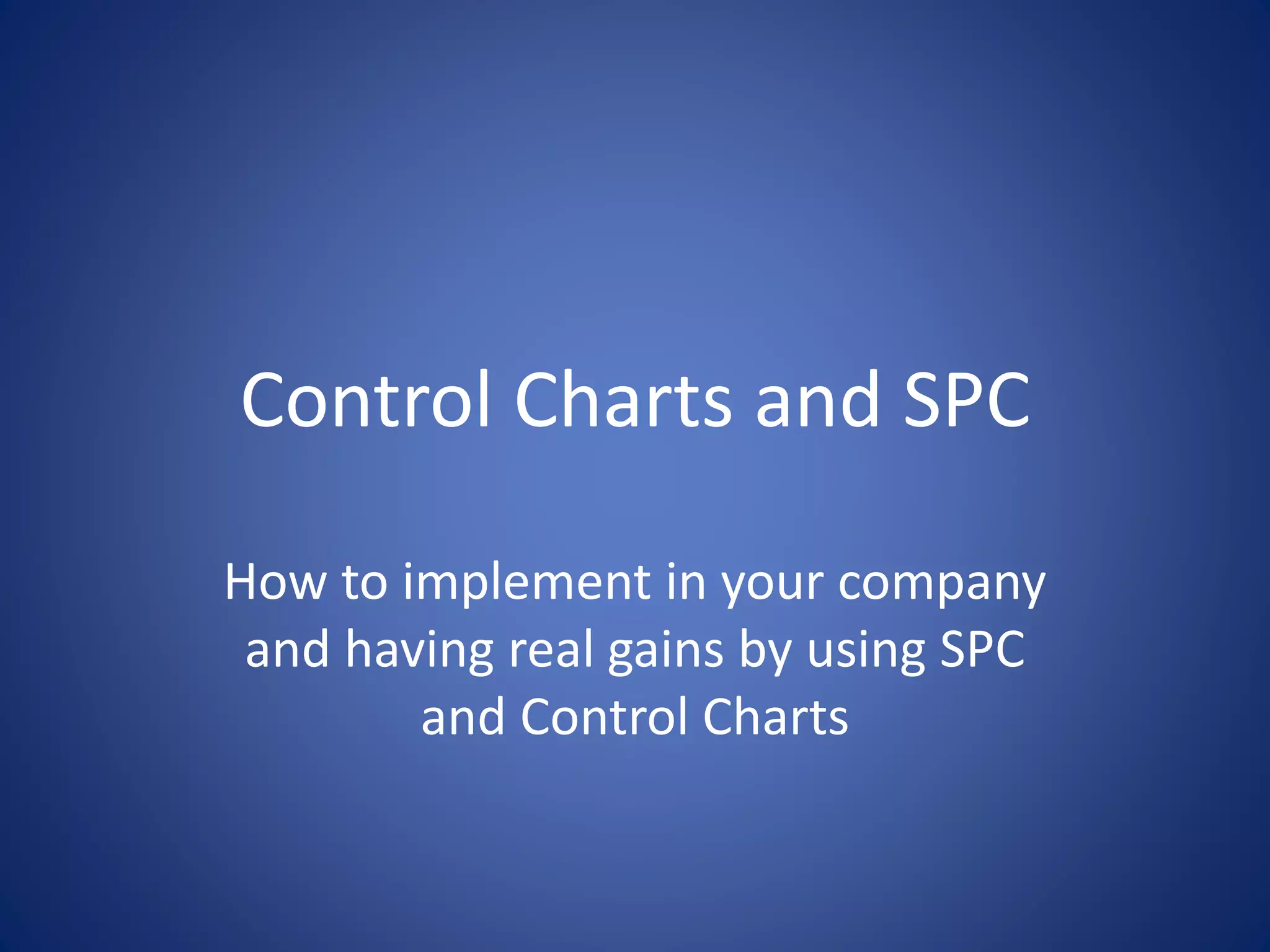 SPC and Control Charts | PPT