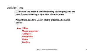 SPCC_Module 1_System Software and application software | PDF