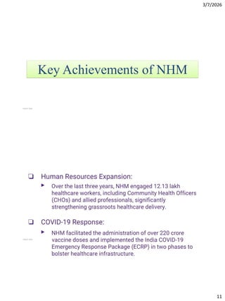 National Health Mission (NHM) of India-Social Pharmacy Chapter 1 Part | PDF
