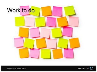 Work to do
ENDLESS POSSIBILITIES
 