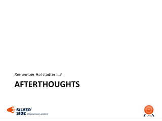 AFTERTHOUGHTS
Remember Hofstadter….?
72
 