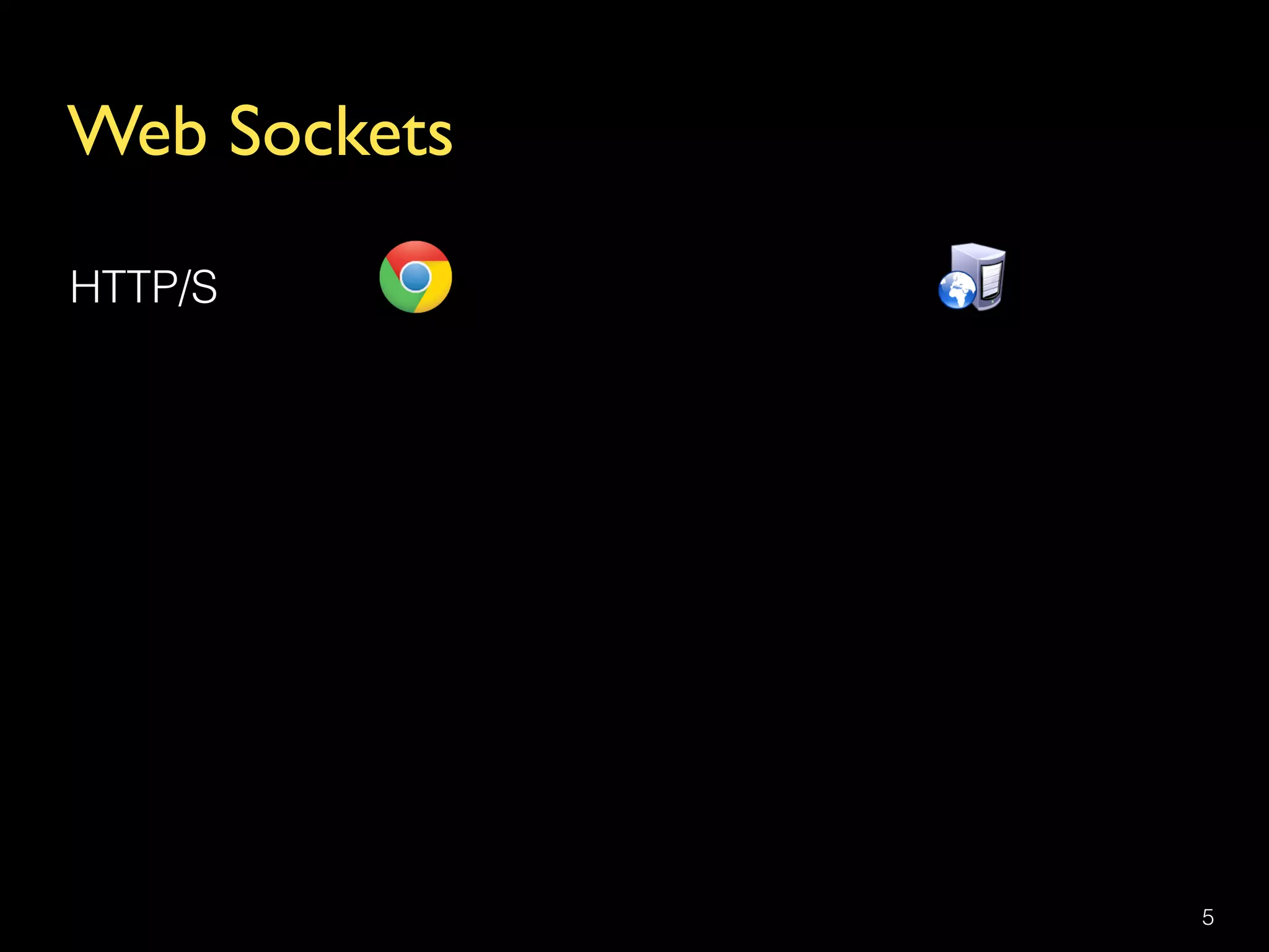 Web Sockets
5
HTTP/S
 