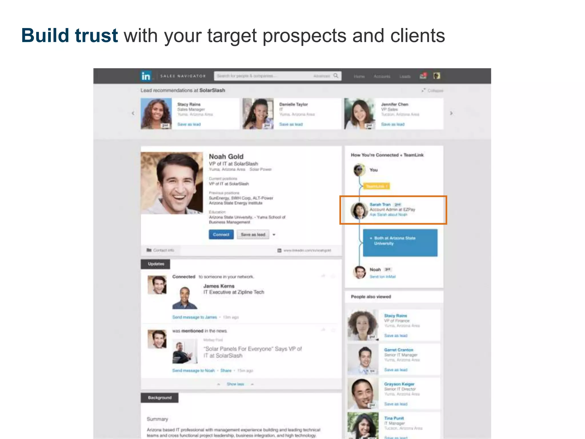 Build trust with your target prospects and clients
 