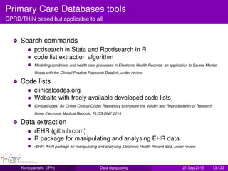 Cprd Code Primary Care data signposting | PDF