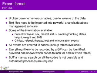 Primary Care data signposting | PDF