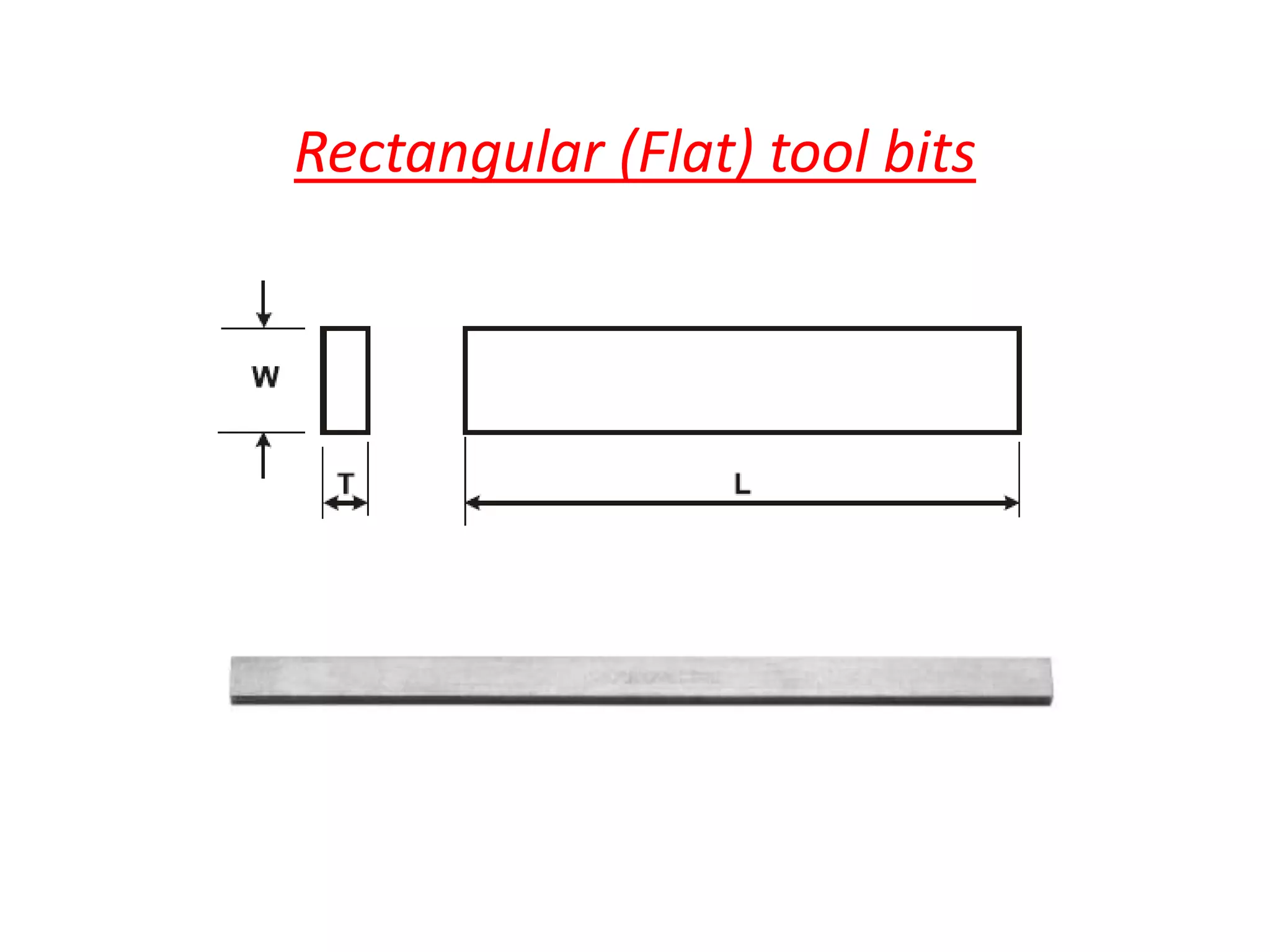 Rectangular (Flat) tool bits