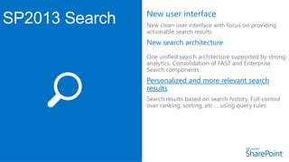 New user interface


New search architecture




Personalized and more relevant search
results
 