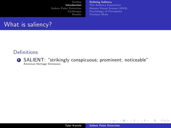 Salient Point Detection