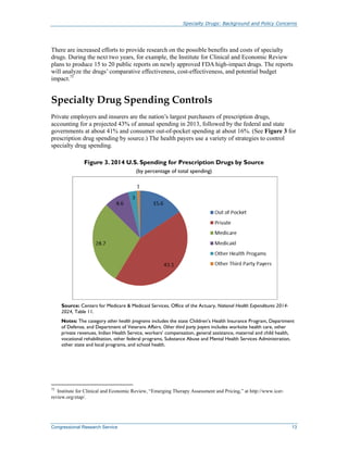 Specialty Drugs: Background and Policy Concerns
Congressional Research Service 13
There are increased efforts to provide r...
