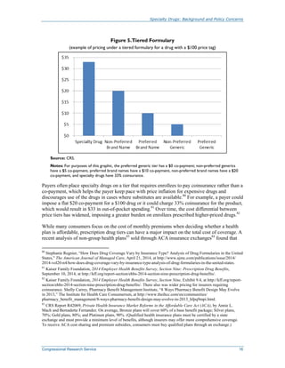 Specialty Drugs: Background and Policy Concerns
Congressional Research Service 16
Figure 5.Tiered Formulary
(example of pr...