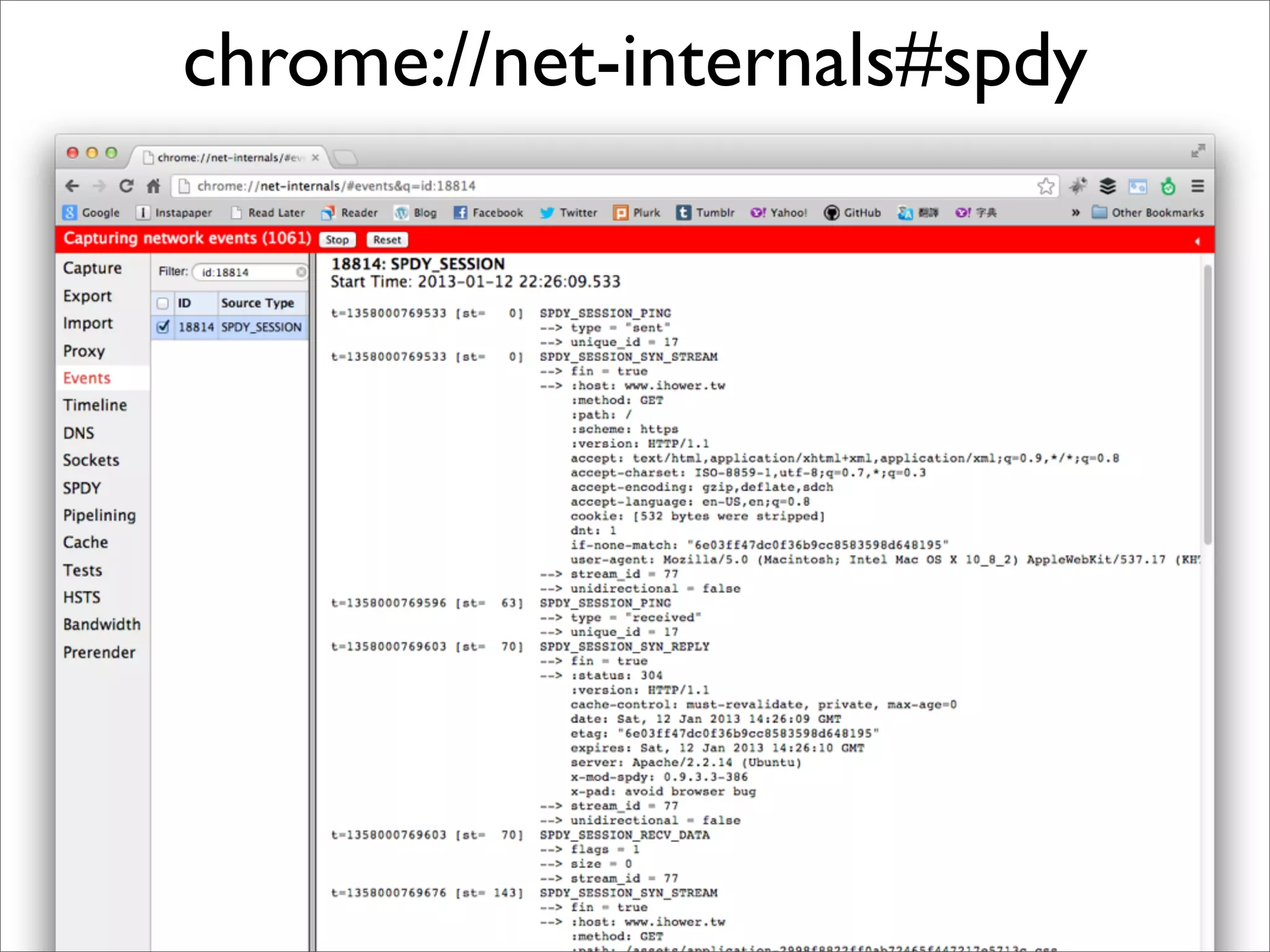 chrome://net-internals#spdy




             70
 