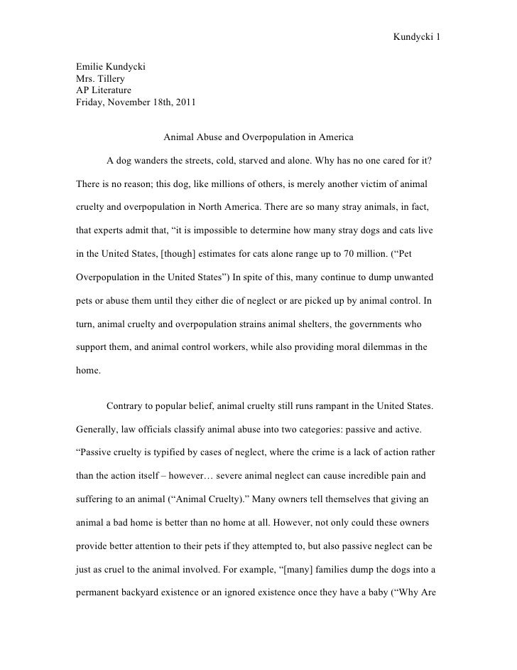 animal cruelty essay