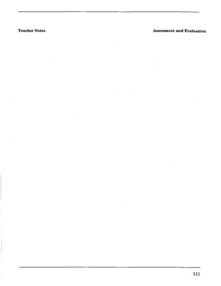 Teacher Notes Assessment and Evaluation
111
 