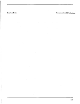 Teacher Notes Assessment and Evaluation
117
 
