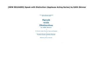 [NEW RELEASES] Speak with Distinction (Applause Acting Series) by Edith Skinner
https://samsambur.blogspot.ba/?book=1557830479 none
 