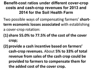A field study of the economic effects of
cover crops on cash-crop production was
conducted at the soil health farm in Char...
