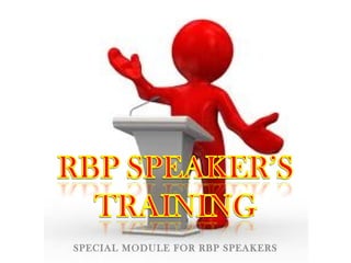 SPECIAL MODULE FOR RBP SPEAKERS
 