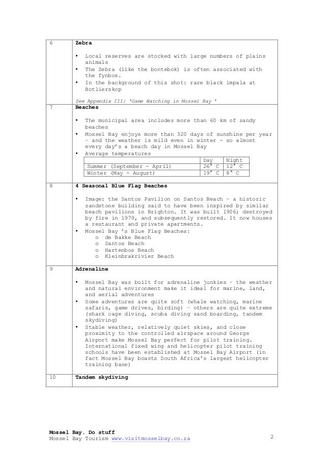 Mossel Bay Do Stuff Speaker Notes