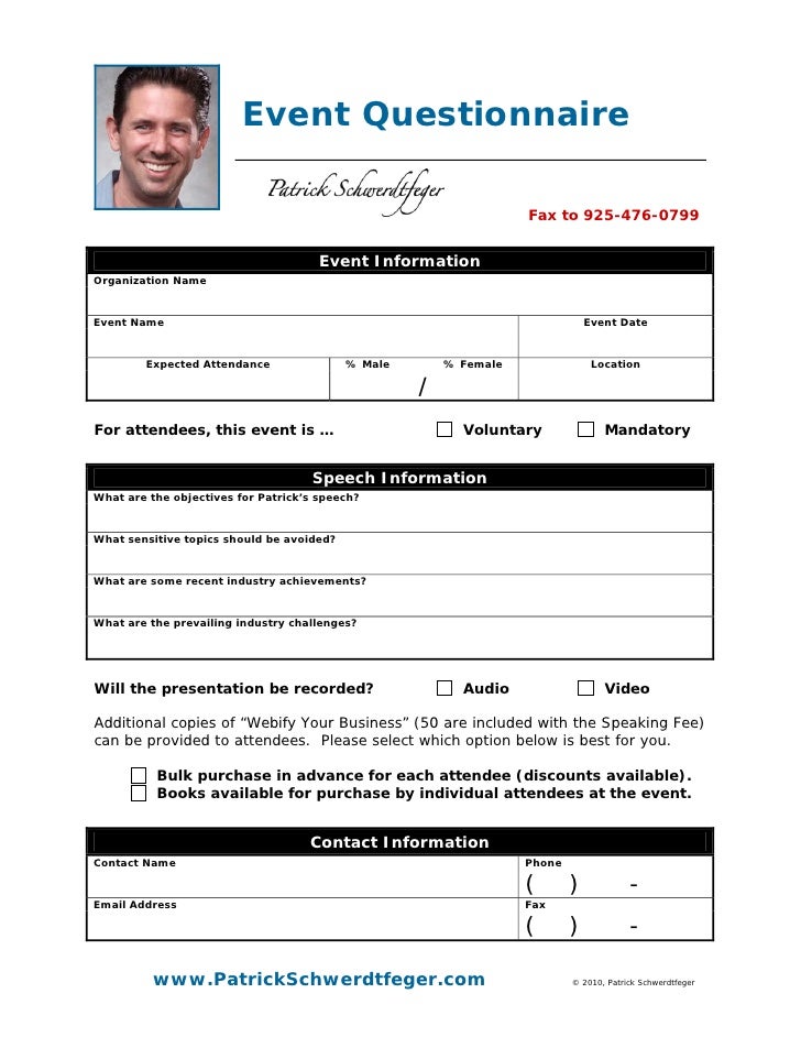 Speaker Information Packet (PDF)