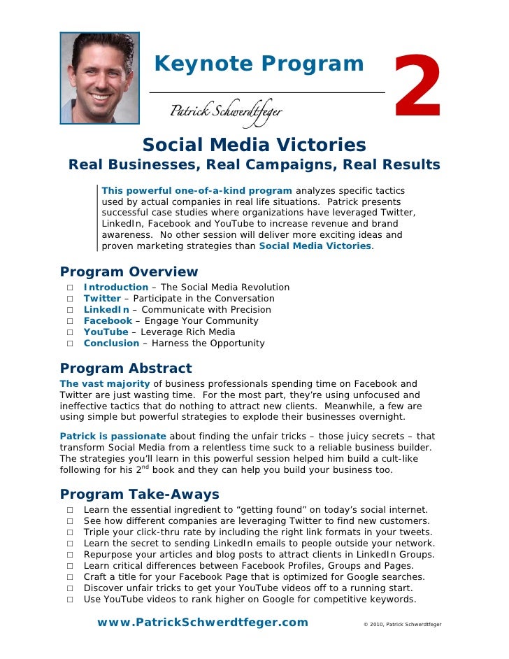 Speaker Information Packet (PDF)