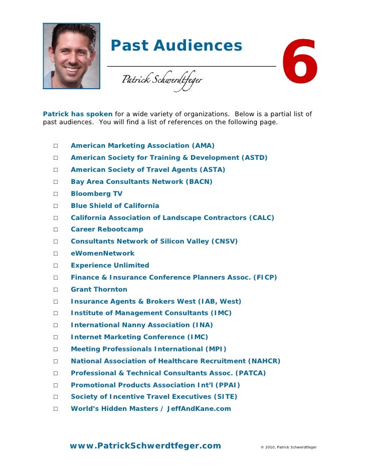 Speaker Information Packet (PDF)