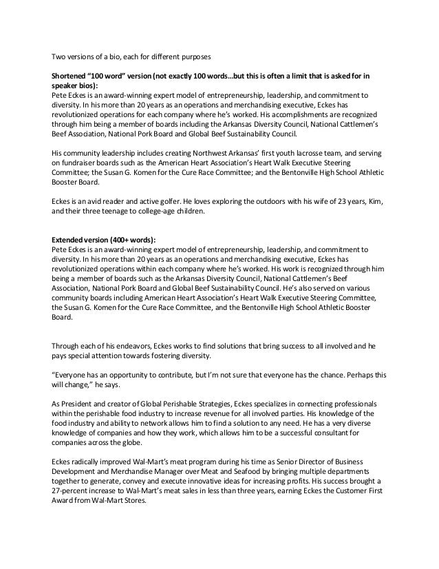 How to write a profile about yourself examples picture