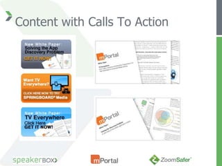 Content with Calls To Action
 