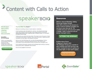 Content with Calls to Action
 
