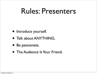 You Are Ready
speakersintech@googlegroups.com
 