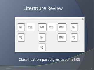 Literature Review
1/18/2017 5
Classification paradigms used in SRS
 